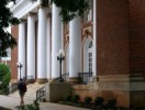 University building with white columns